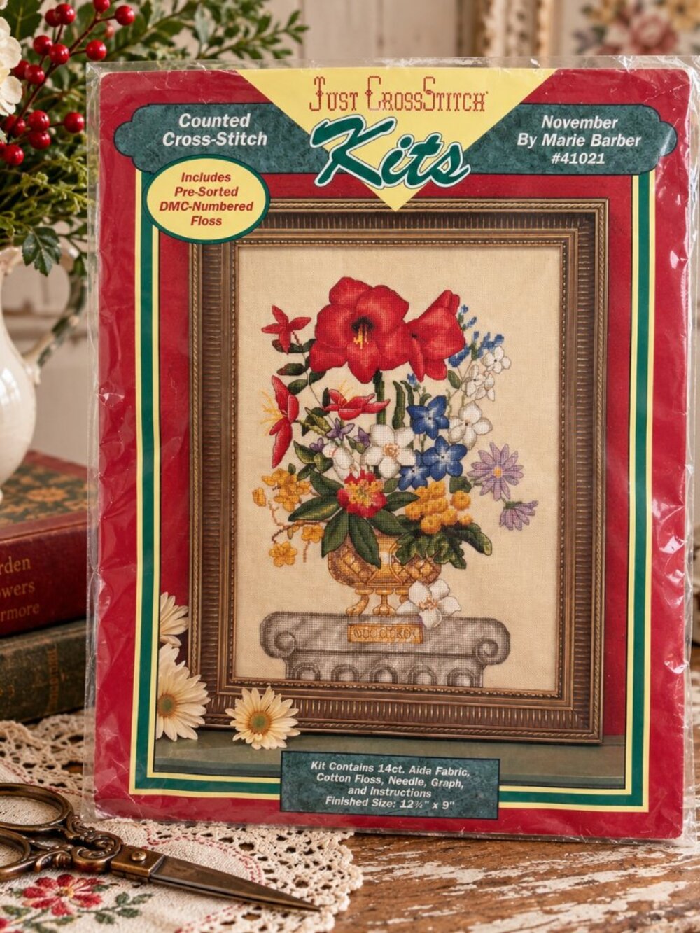 Vintage Just CrossStitch November Counted Cross Stitch Kit Marie Barber #41021**